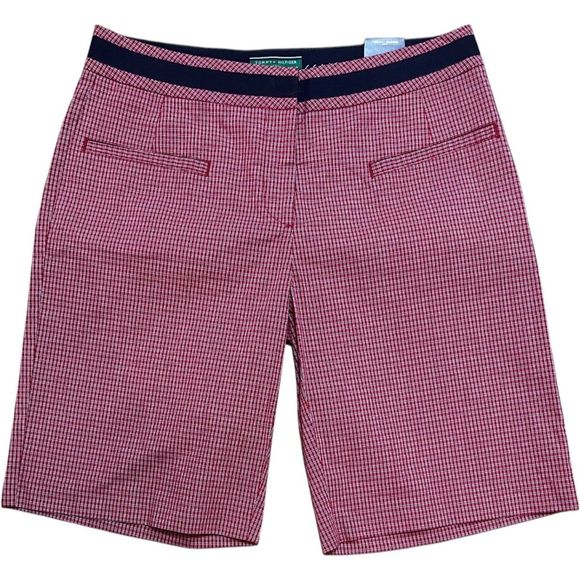 $90 TOMMY HILFIGER Bermuda Golf Knee Length Cotton Blend Shorts Sz 10 NWT